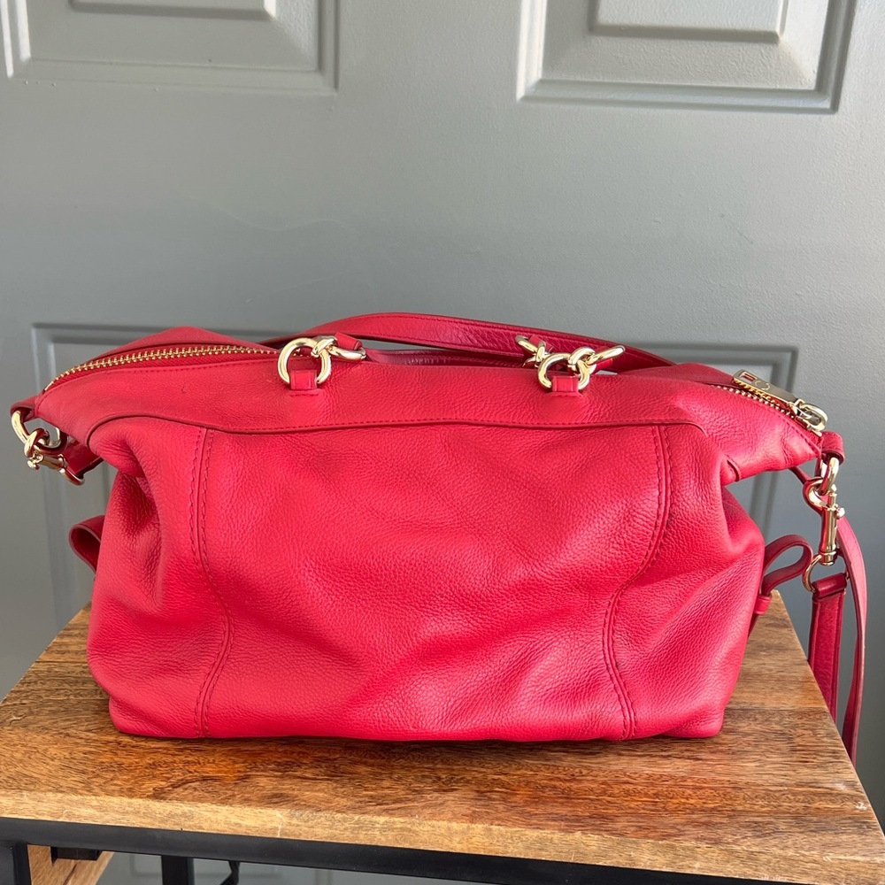 Coach Lenox Satchel Red - Picture 5 of 12